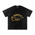 Snow Washed Oversized Cotton T-Shirt